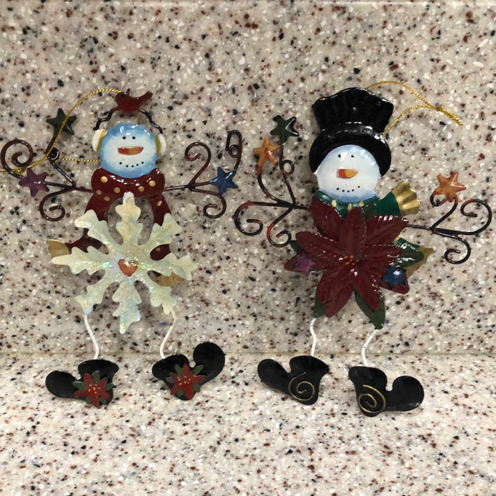 🎄 2 pc. Metal Snowman